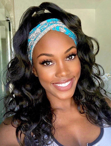 Headband Wig Body Wave Human Hair Wigs (WITH FREE TRENDY HEADBAND)